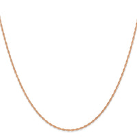 14K Rose Gold 16 inch Carded 1.15mm Cable Rope with Spring Ring Clasp Chain-9RR-16