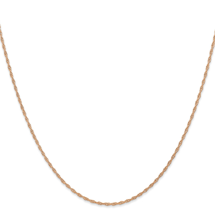 14k Rose Gold 1.15mm Carded Cable Rope Chain-9RR-18