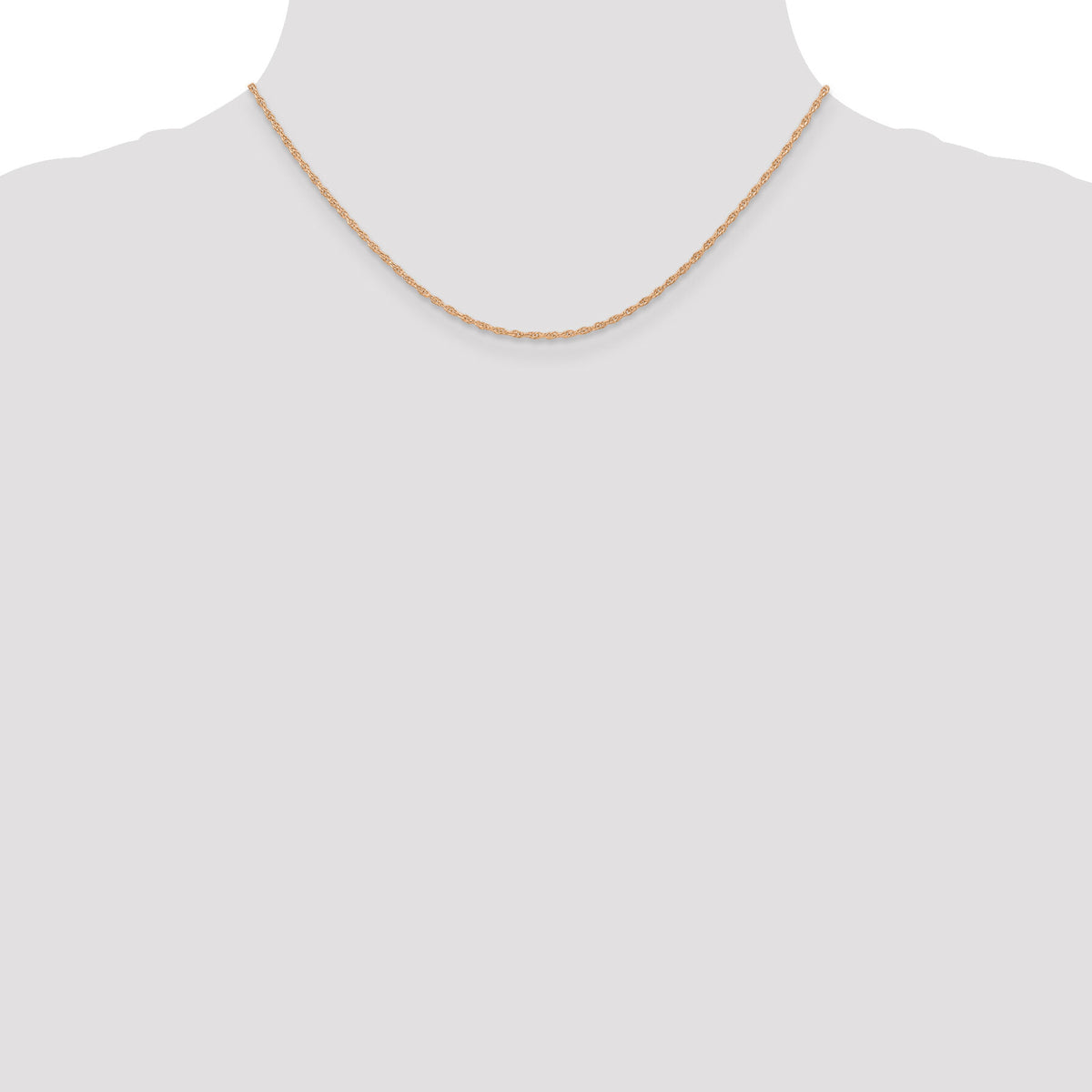 14k Rose Gold 1.15mm Carded Cable Rope Chain-9RR-16
