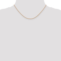 14k Rose Gold 1.15mm Carded Cable Rope Chain-9RR-16