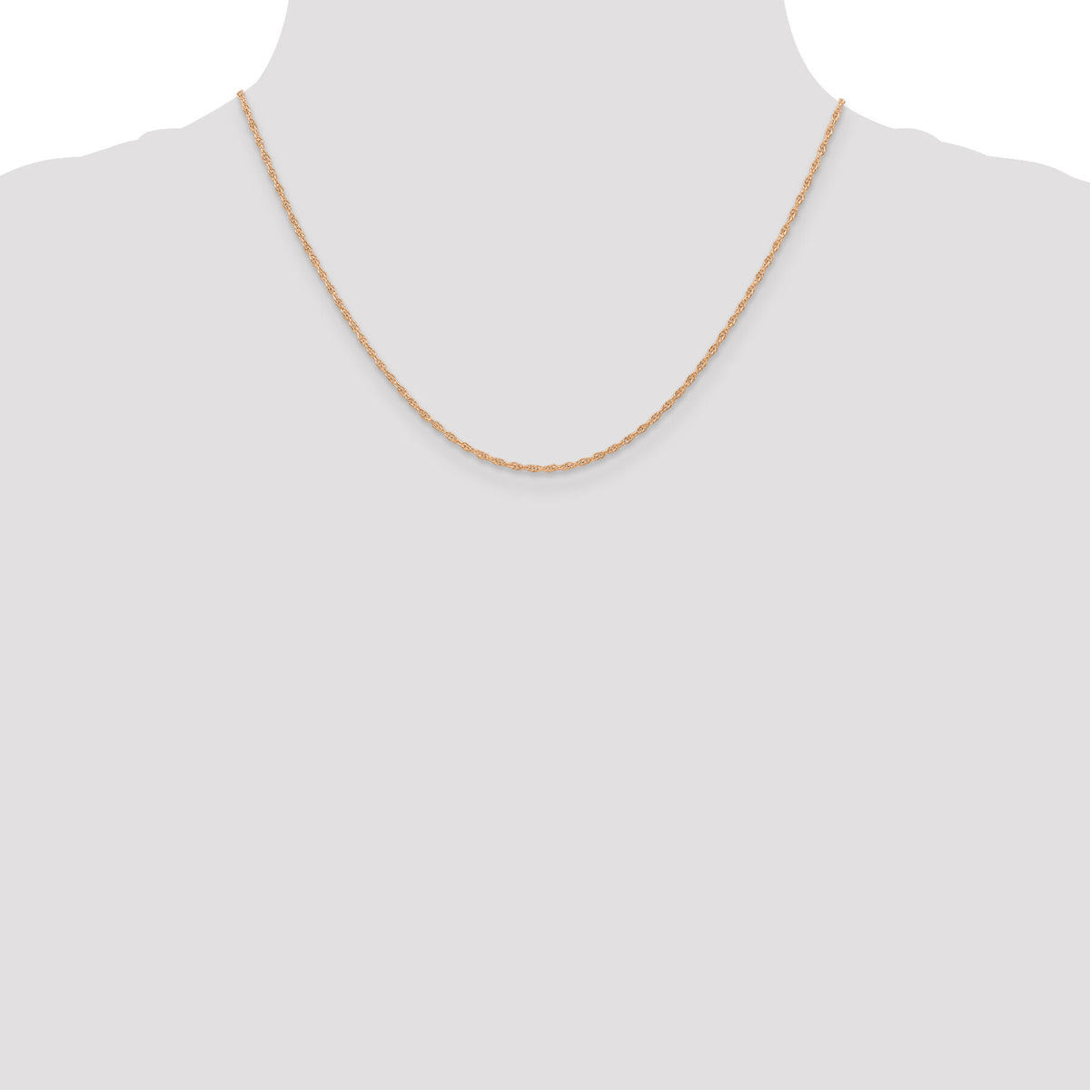 14k Rose Gold 1.15mm Carded Cable Rope Chain-9RR-18