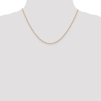 14k Rose Gold 1.15mm Carded Cable Rope Chain-9RR-18