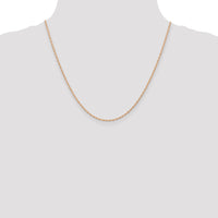 14k Rose Gold 1.15mm Carded Cable Rope Chain-9RR-20