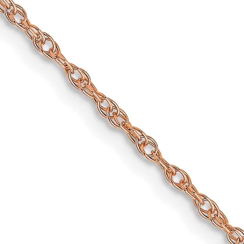 14K Rose Gold 16 inch Carded 1.15mm Cable Rope with Spring Ring Clasp Chain-9RR-16