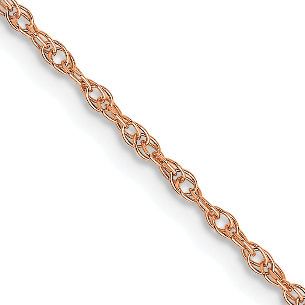 14k Rose Gold 1.15mm Carded Cable Rope Chain-9RR-24