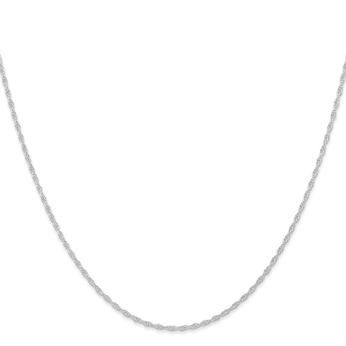 14K White Gold 1.15mm Carded Cable Rope Chain-9RW-18