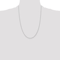 14K White Gold 1.15mm Carded Cable Rope Chain-9RW-24