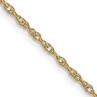 14K 1.15mm Carded Cable Rope Chain-9RY-24