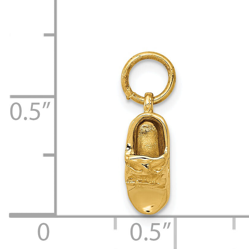 14k  3D Single Baby Shoe Charm-A0158/A