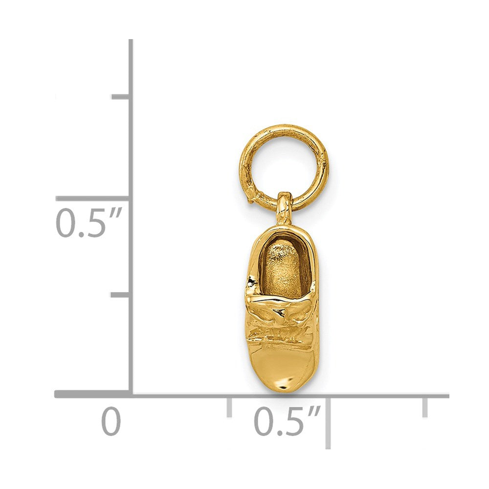 14k  3D Single Baby Shoe Charm-A0158/A