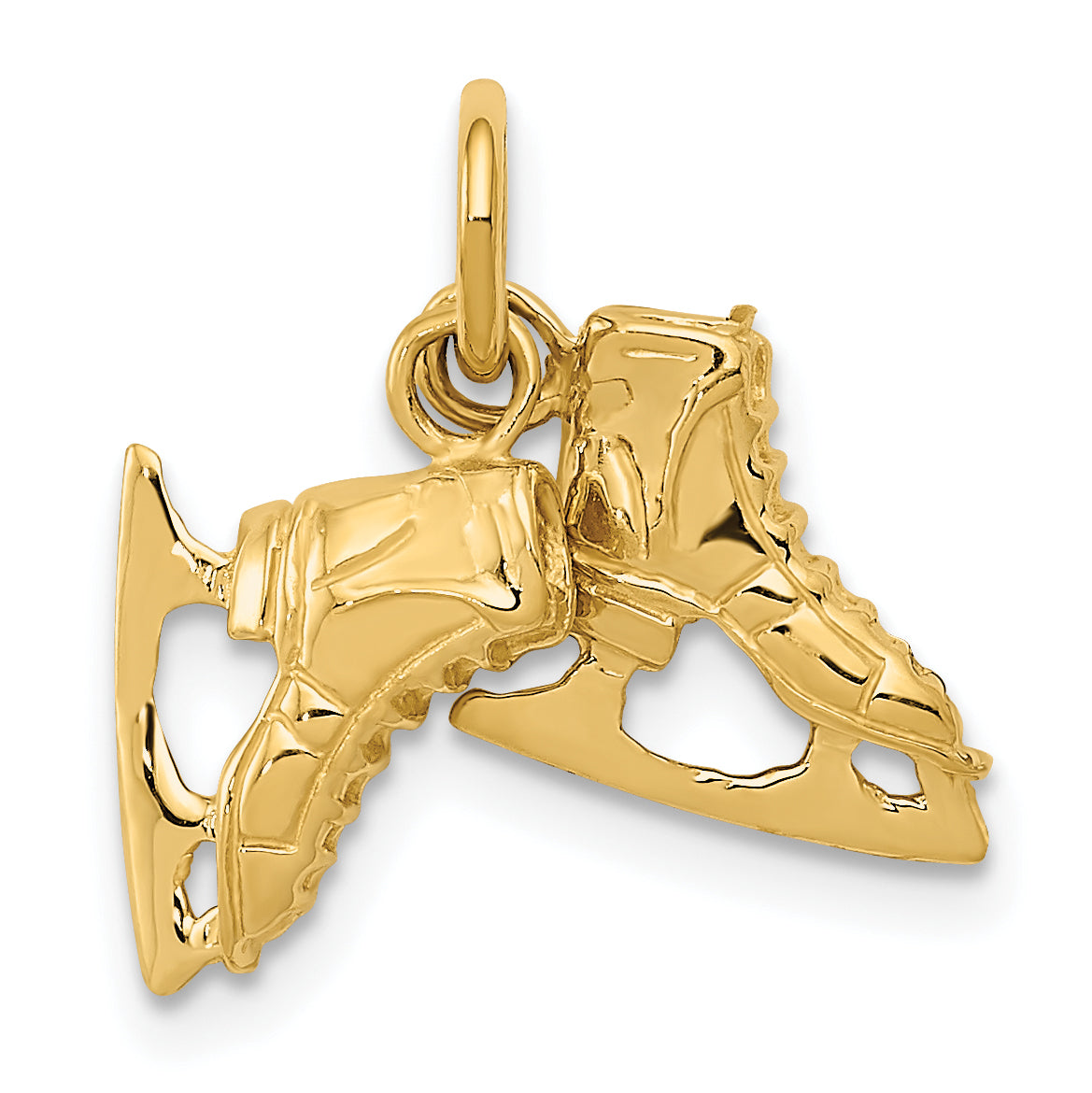 14k 3-D    PAIR    Of Ice Skates Charm-A0166