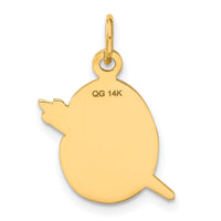 14k Enameled Artist Palette Charm-A0179