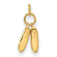 14K 3D Ballet Slippers Charm-A0181