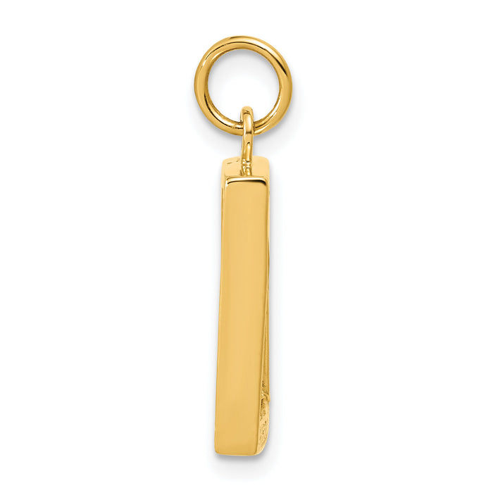 14k Small Picture Frame Pendant-A0194