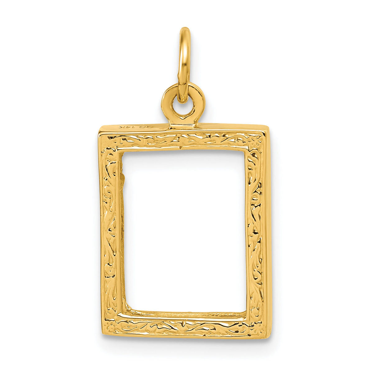 14k Small Picture Frame Pendant-A0194
