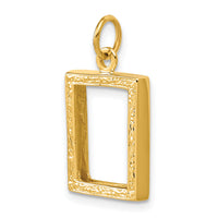 14k Small Picture Frame Pendant-A0194