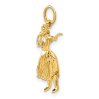 14k 3-D Hula Dancer Charm-A0240