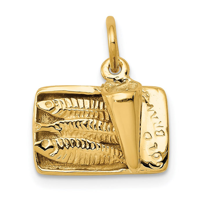 14K 3D Sardine Can Charm-A0290