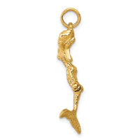 14k 3D Mermaid Charm-A0296