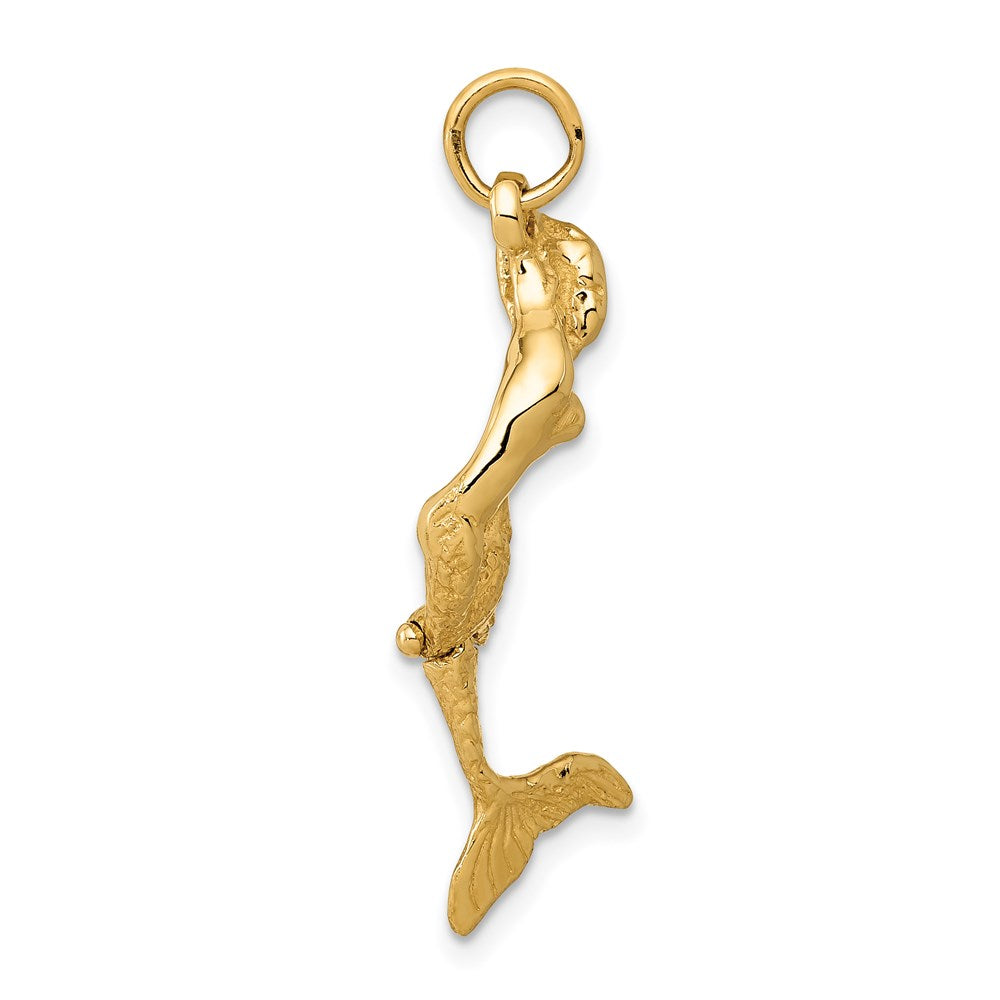 14k 3D Mermaid Charm-A0296