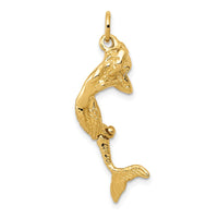 14k 3D Mermaid Charm-A0296