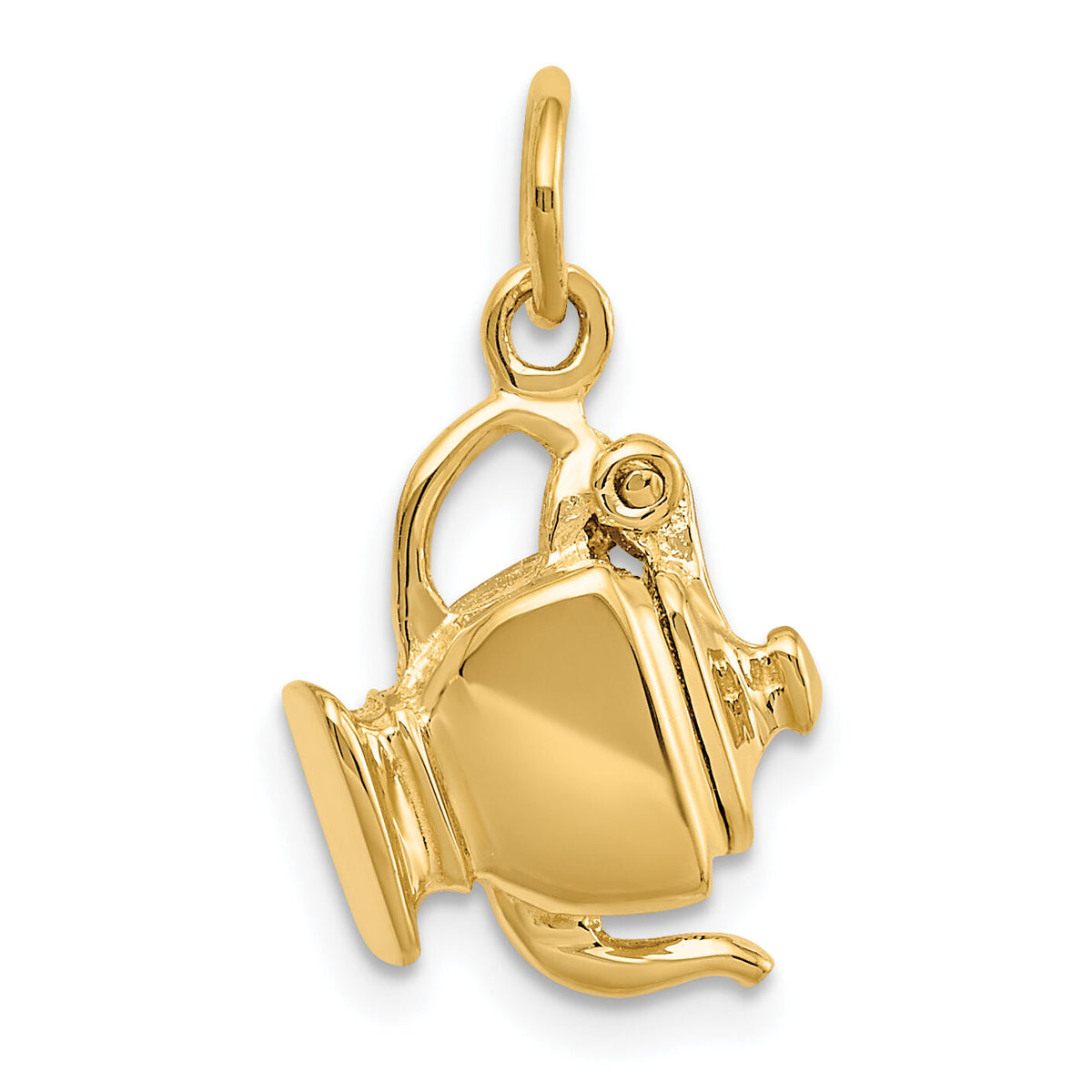14k 3-D Tea Pot Lid Opens Charm-A0303