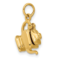 14k 3-D Tea Pot Lid Opens Charm-A0303