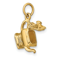 14k 3-D Tea Pot Lid Opens Charm-A0303