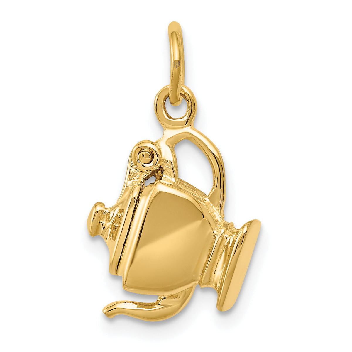 14k 3-D Tea Pot Lid Opens Charm-A0303