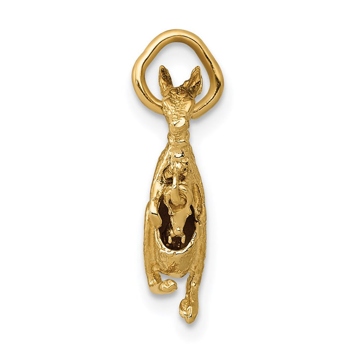 14k 3D Kangaroo with Joey Charm-A0309