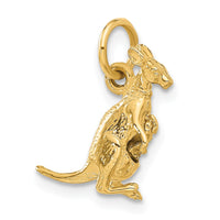 14k 3D Kangaroo with Joey Charm-A0309