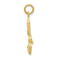 14k Hollow Fleur De Lis Charm-A0310