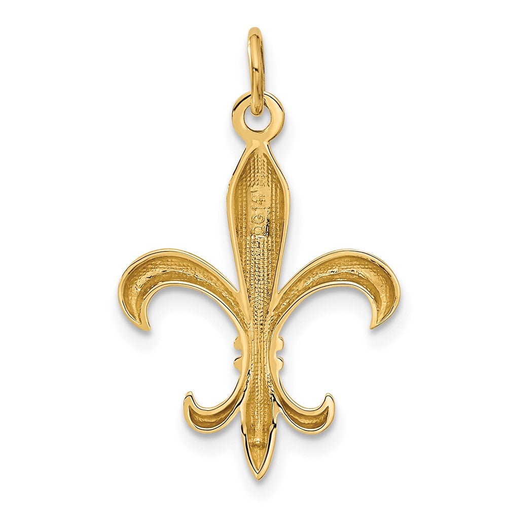 14k Hollow Fleur De Lis Charm-A0310