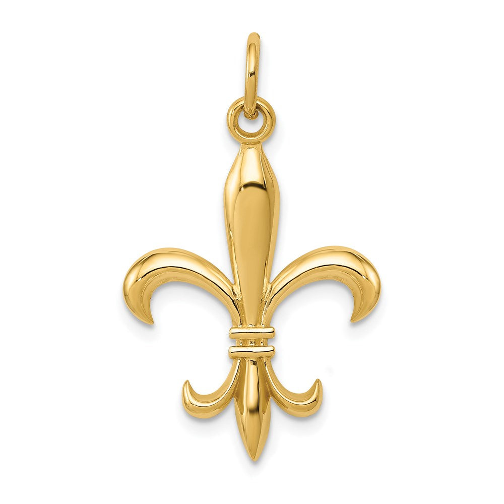 14k Hollow Fleur De Lis Charm-A0310