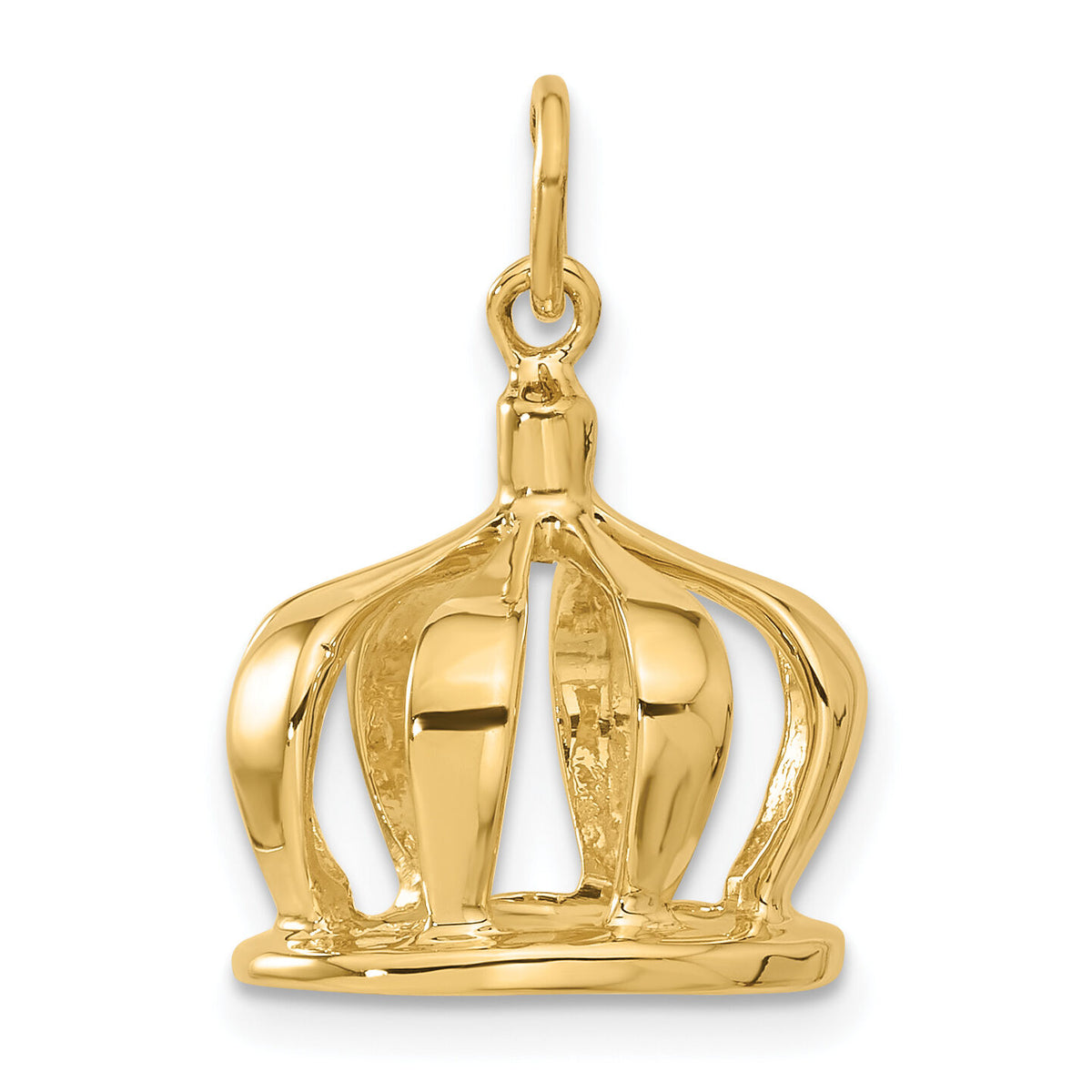 14k 3D Crown Charm-A0318
