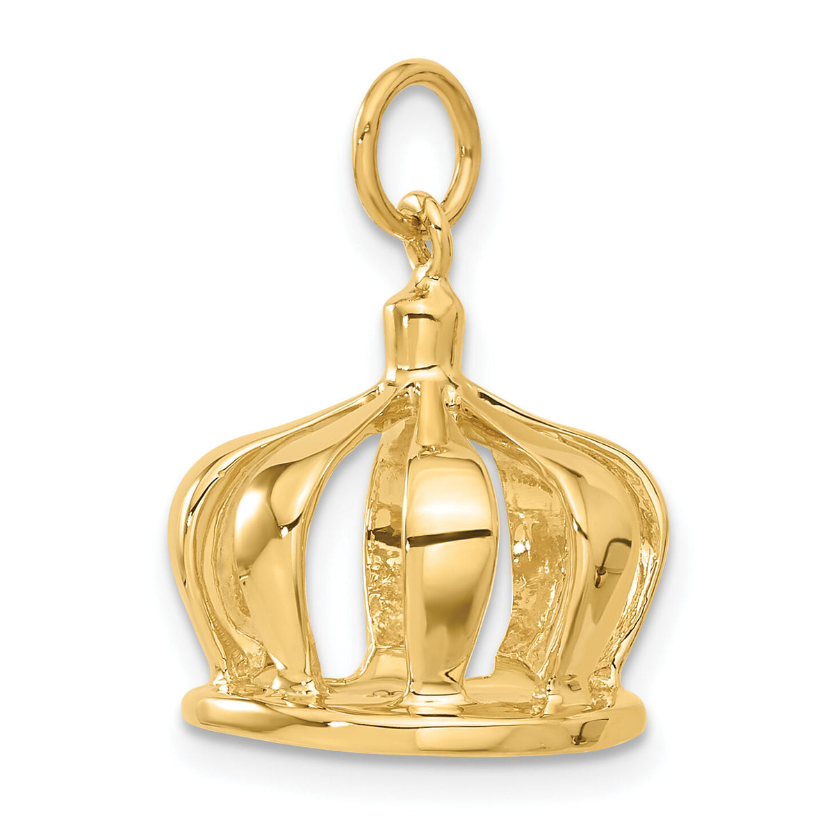 14k 3D Crown Charm-A0318