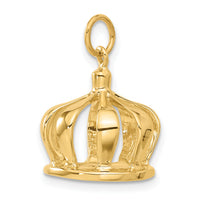14k 3D Crown Charm-A0318