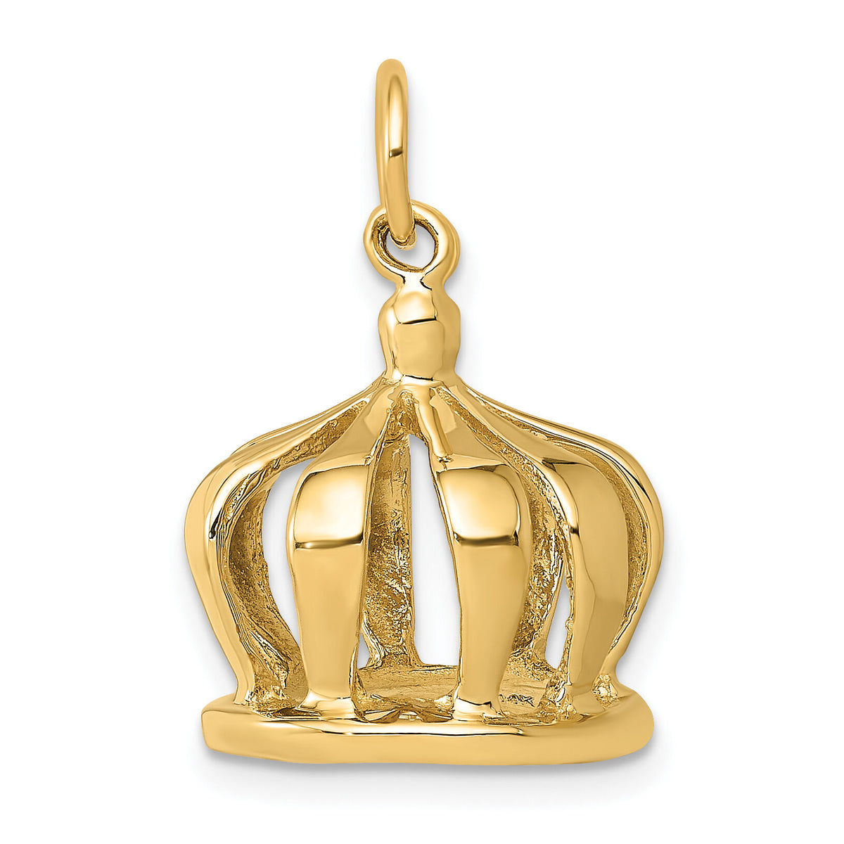 14k 3D Crown Charm-A0318