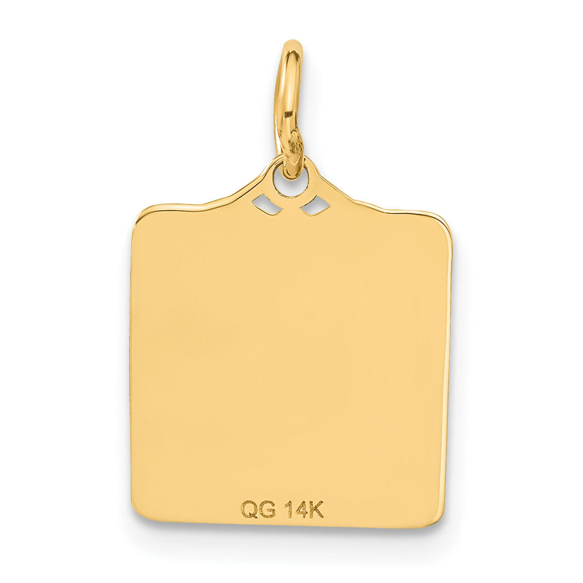 14k Enameled Blue Engravable Birth Certificate Charm-A0363/B