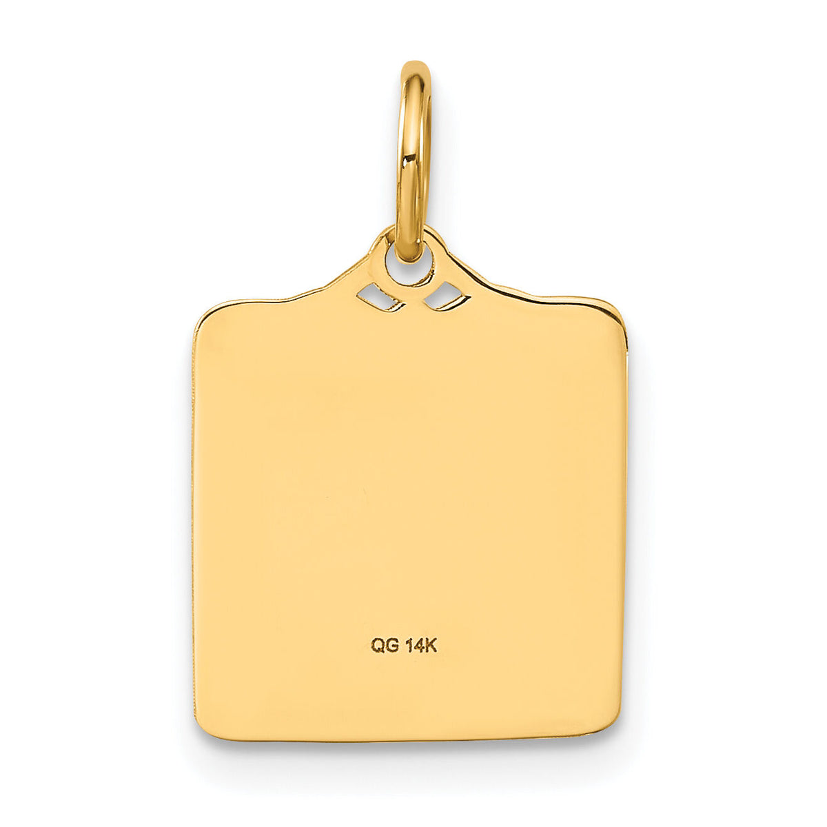 14k Enameled Pink Engravable Birth Certificate Charm-A0363/P