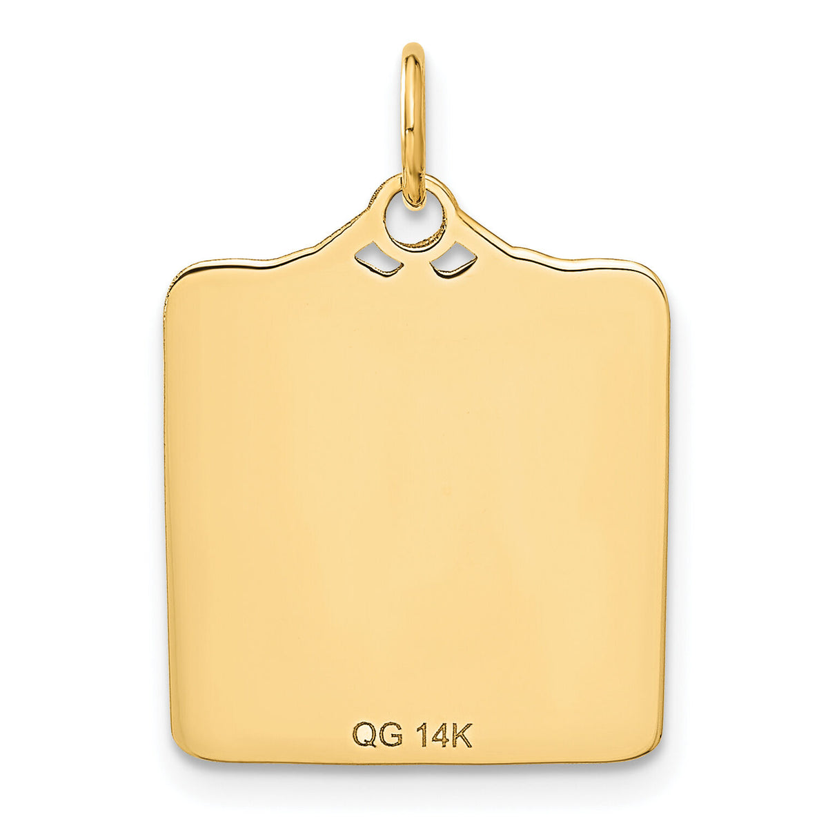 14k Enameled Blue Engravable Birth Certificate Charm-A0364/B