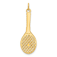 14K Tennis Racquet W/FW Cultured Pearl Charm-A0378