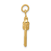 14k and Rhodium Moveable Revolver Charm-A0381