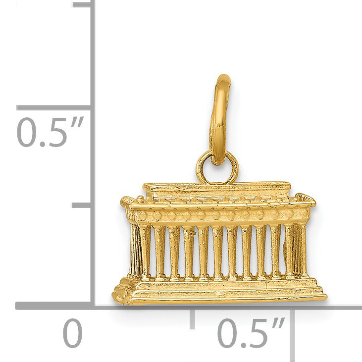 14k Lincoln Memorial Charm-A0409/L