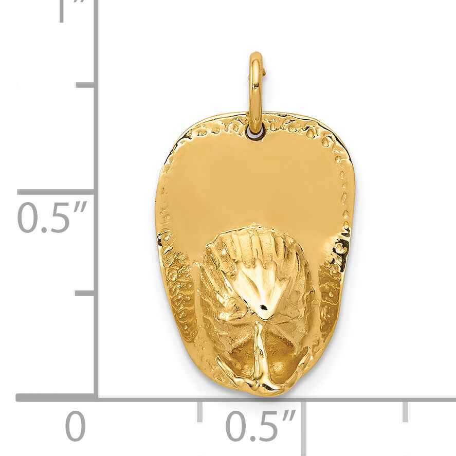 14k 3-D Large Fireman's Hat Charm-A0412