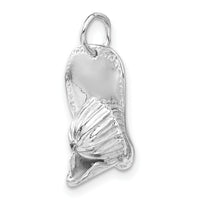 14k White Gold 3-D Large Fireman's Hat Charm-A0412W