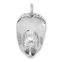 14k White Gold 3-D Large Fireman's Hat Charm-A0412W