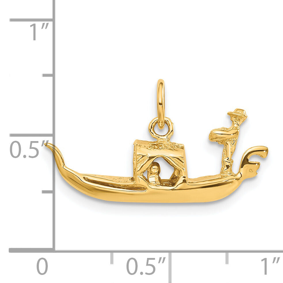 14K  3D Gondola Charm-A0434