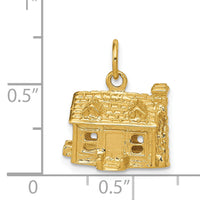 14k 3-D House Charm-A0550