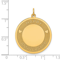 14k HAPPY ANNIVERSARY Charm-A0552
